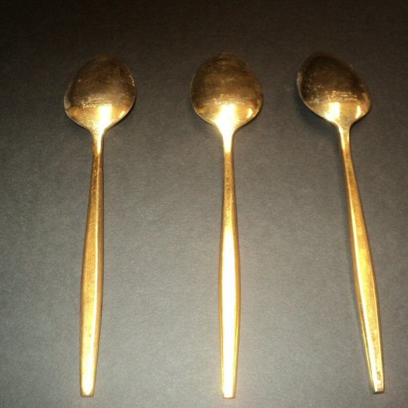 Three (3) Tablespoons GOLD-Plated Flatware Stanley Roberts TRIUMPH Japan - Picture 3 of 4